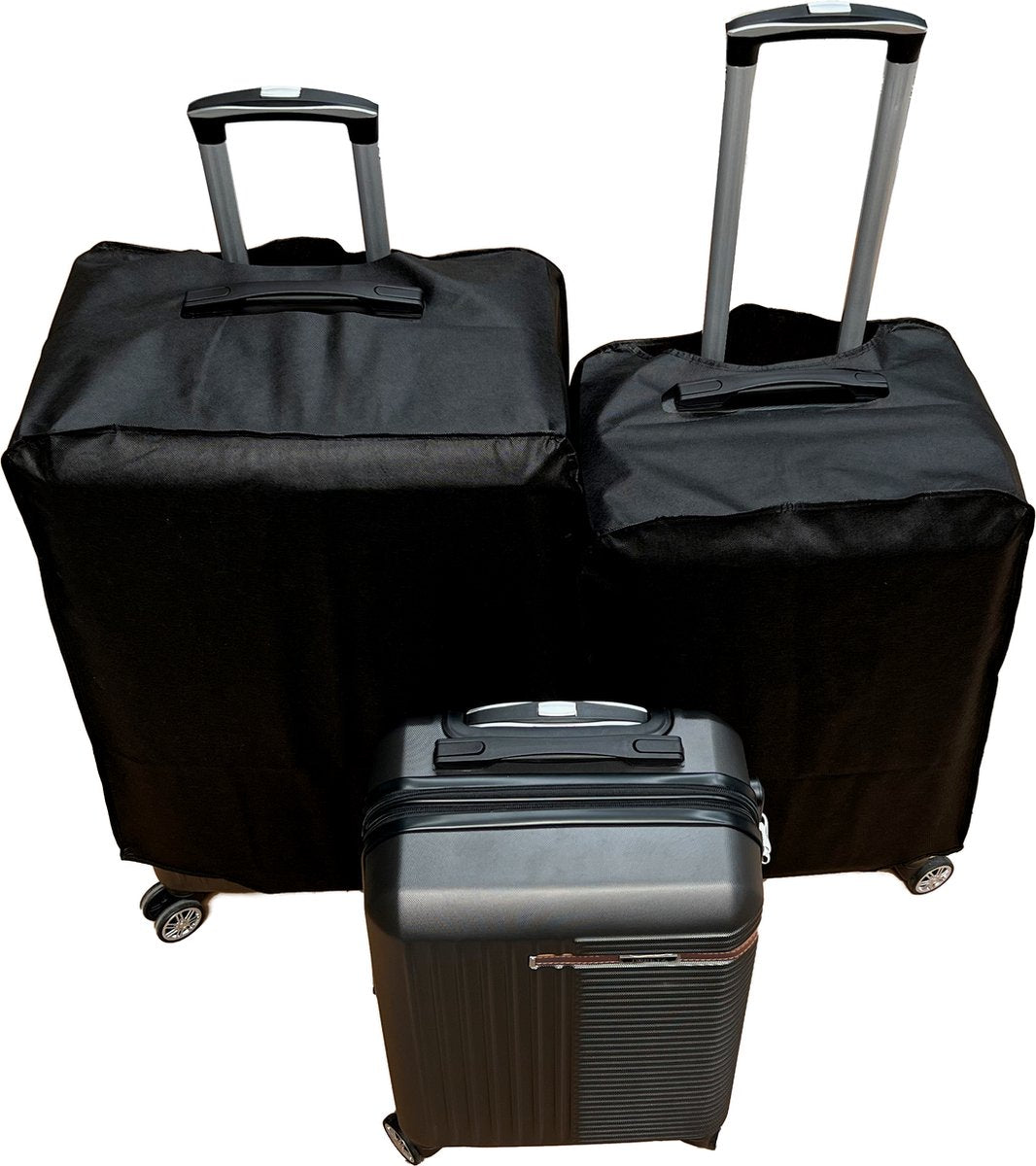 Tobeyz Premium Quality Luggage Set - 3-Piece Dark Grey Suitcase with Lock