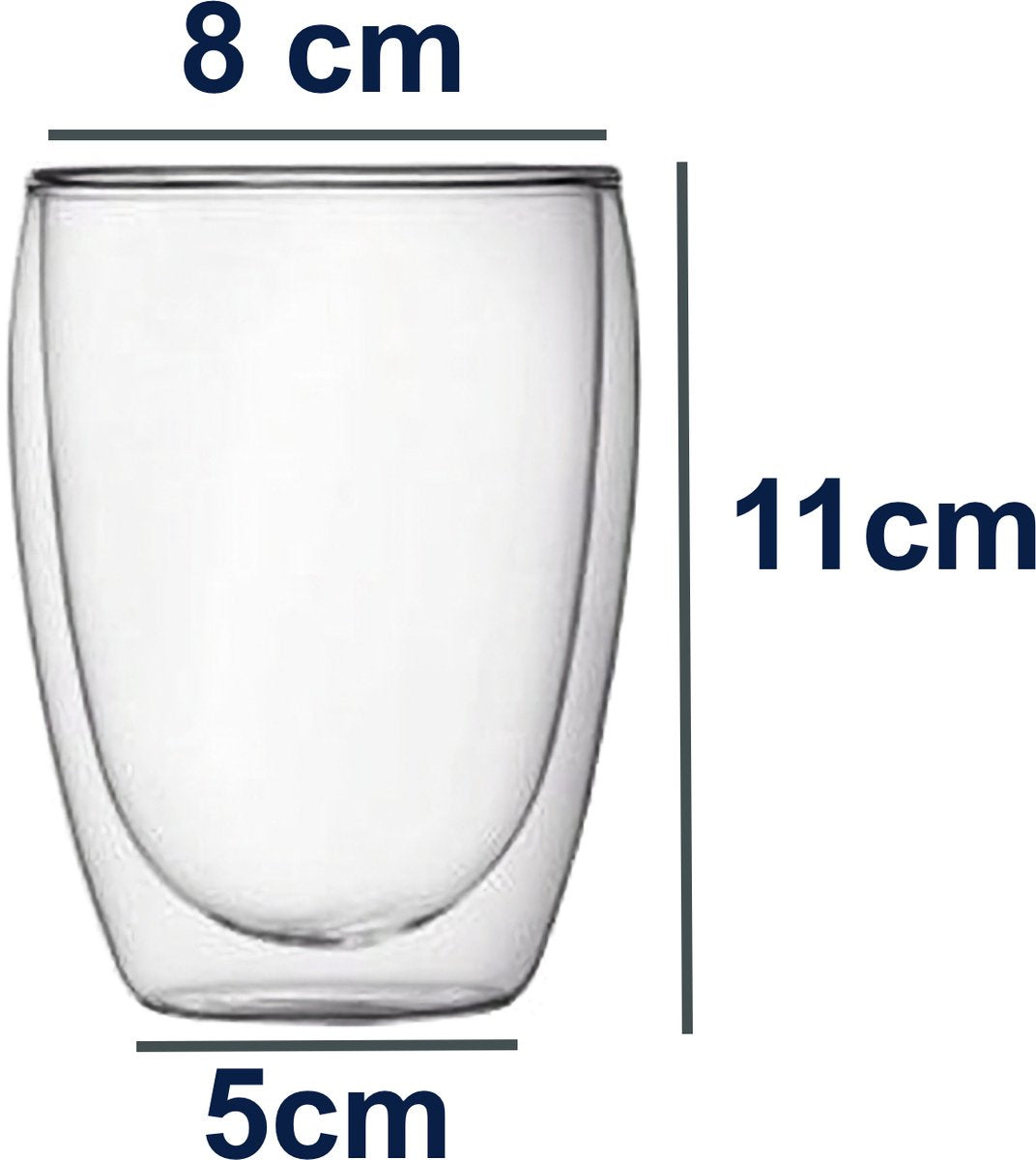 Premium 6-Piece Double-Walled Coffee Glasses Set 350ml - Borosilicate Glass Cappuccino Latte Thermal Insulated Drinking Glasses