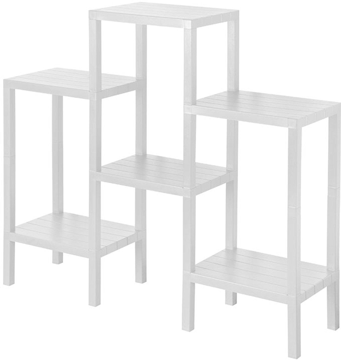 Bathroom Rack Storage Shelf Standing 6 Tiers Kitchen Rack White BPA Free - Multi-Purpose Storage Solution