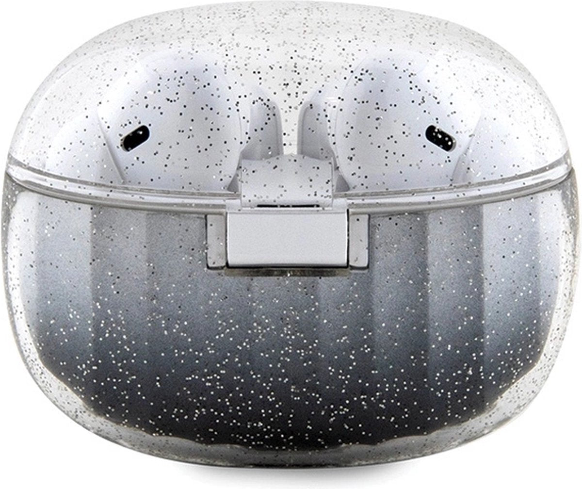 GUESS TWS Glitter Gradient Bluetooth Earphones with Charging Case - Wireless Premium Audio Experience Black