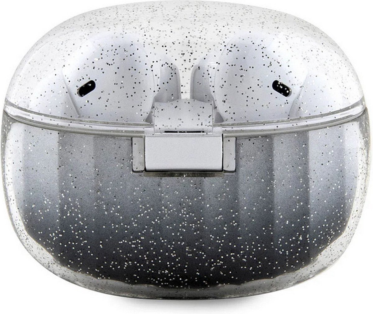 GUESS TWS Glitter Gradient Bluetooth Earphones with Charging Case - Wireless Premium Audio Experience Black