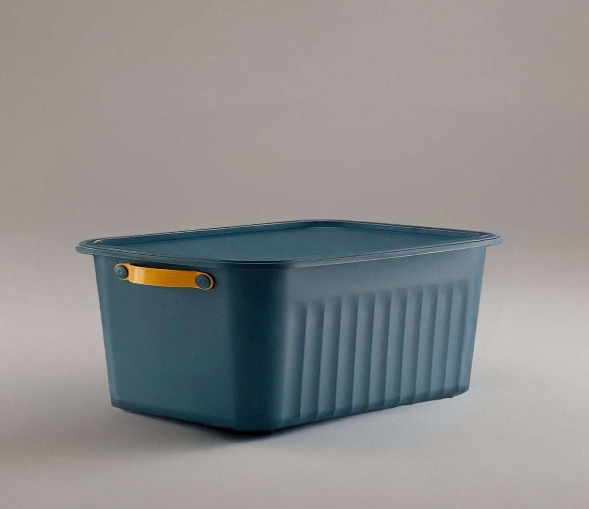 Tobeyz 3-Pack 10L Multi-Purpose Organizer Boxes with Lids - Navy Decorative Storage Containers