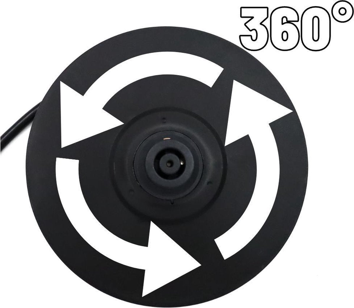 Yiltex Electric Kettle 1.7 Liter Glass Stainless Steel LED Lighting Water Kettles Black