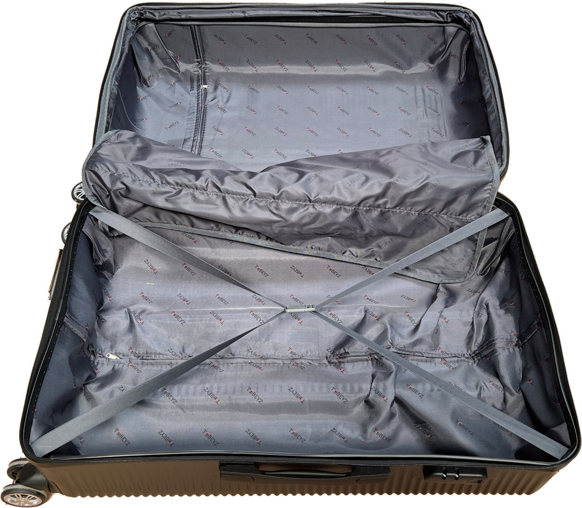 Tobeyz Premium Quality Luggage Set - 3-Piece Dark Grey Suitcase with Lock