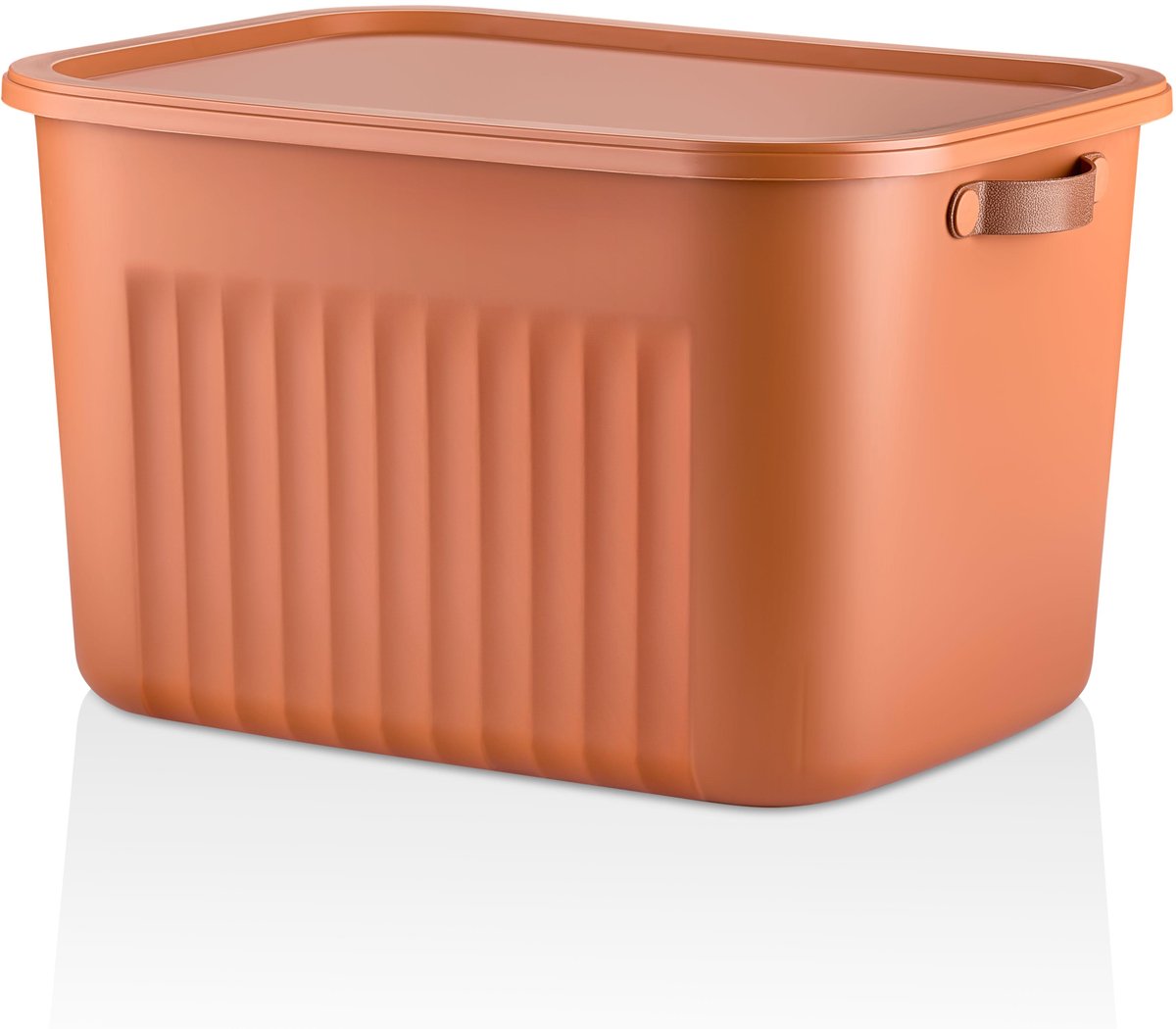 Tobeyz 20L BPA-Free Stackable Storage Bins with Lids - Brick Red 3-Pack