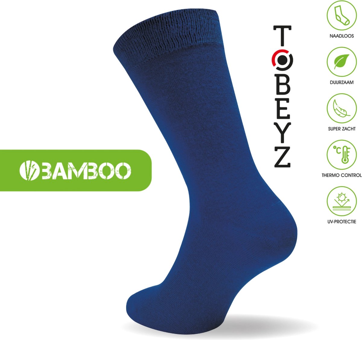 Premium Quality Bamboo Socks - 80% Bamboo Fiber, 3-Pair Pack in Blue, Size 43-46, Unisex Moisture-Wicking Socks for Superior Comfort & Freshness
