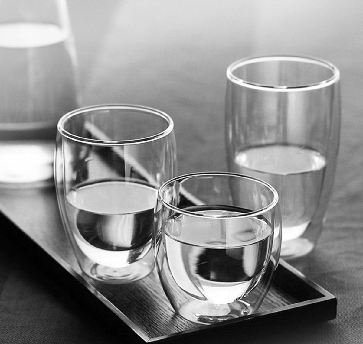 Premium Double-Walled Glass Set of 6 - 350ml Thermal Insulated Coffee & Tea Glasses with Heat-Resistant Borosilicate Construction for Complete Hot & Cold Beverage Solutions