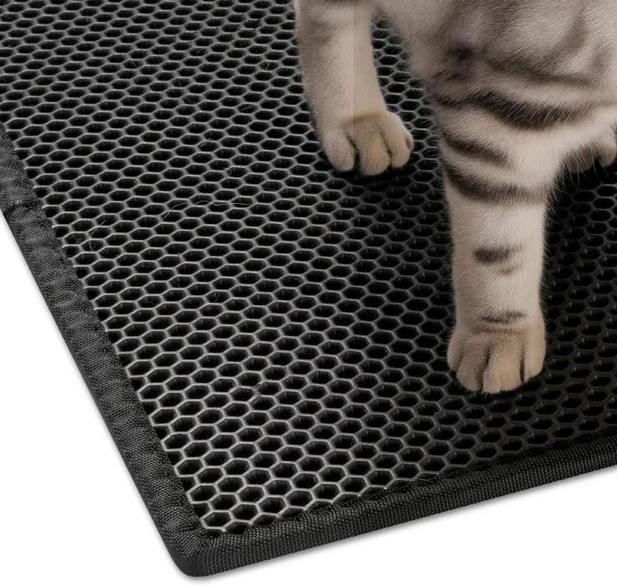 Cat Litter Box Mat 40x50cm - Waterproof Double Layer Honeycomb Structure for Ultimate Litter Control