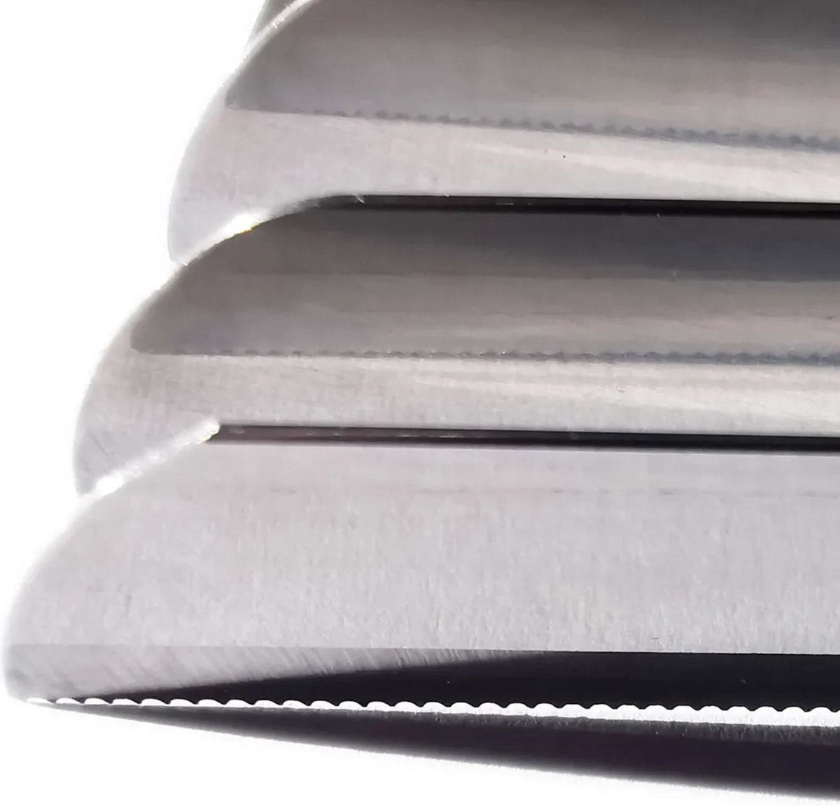 Solingen Serrated Knife - Vegetable and Tomato Knife 18.5cm with Blade Cover Ergonomic Handle Black 6 Pieces