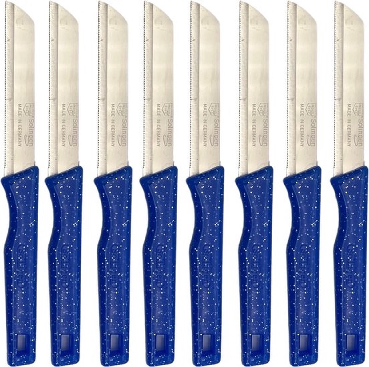 Solingen Serrated Fruit Knife Set - 8-Piece Premium German Stainless Steel Kitchen Knives - Made in Solingen for Professional Fruit Cutting & Food Preparation