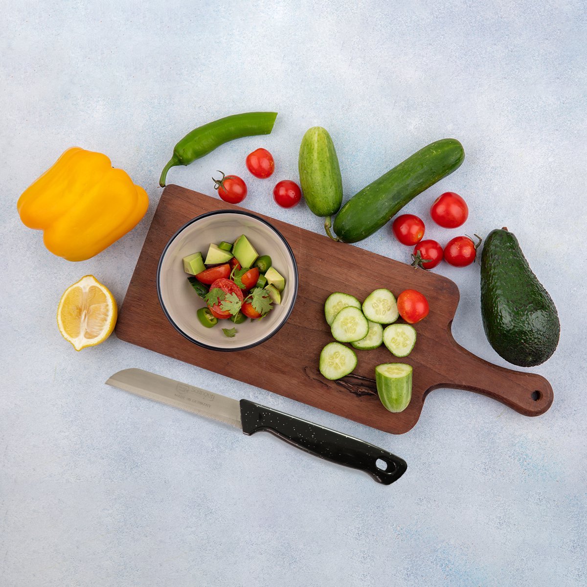 Premium Solingen 6-Piece Serrated Paring Knife Set - Razor-Sharp Stainless Steel Kitchen Knives with Ergonomic Handles - Made in Germany Professional Quality