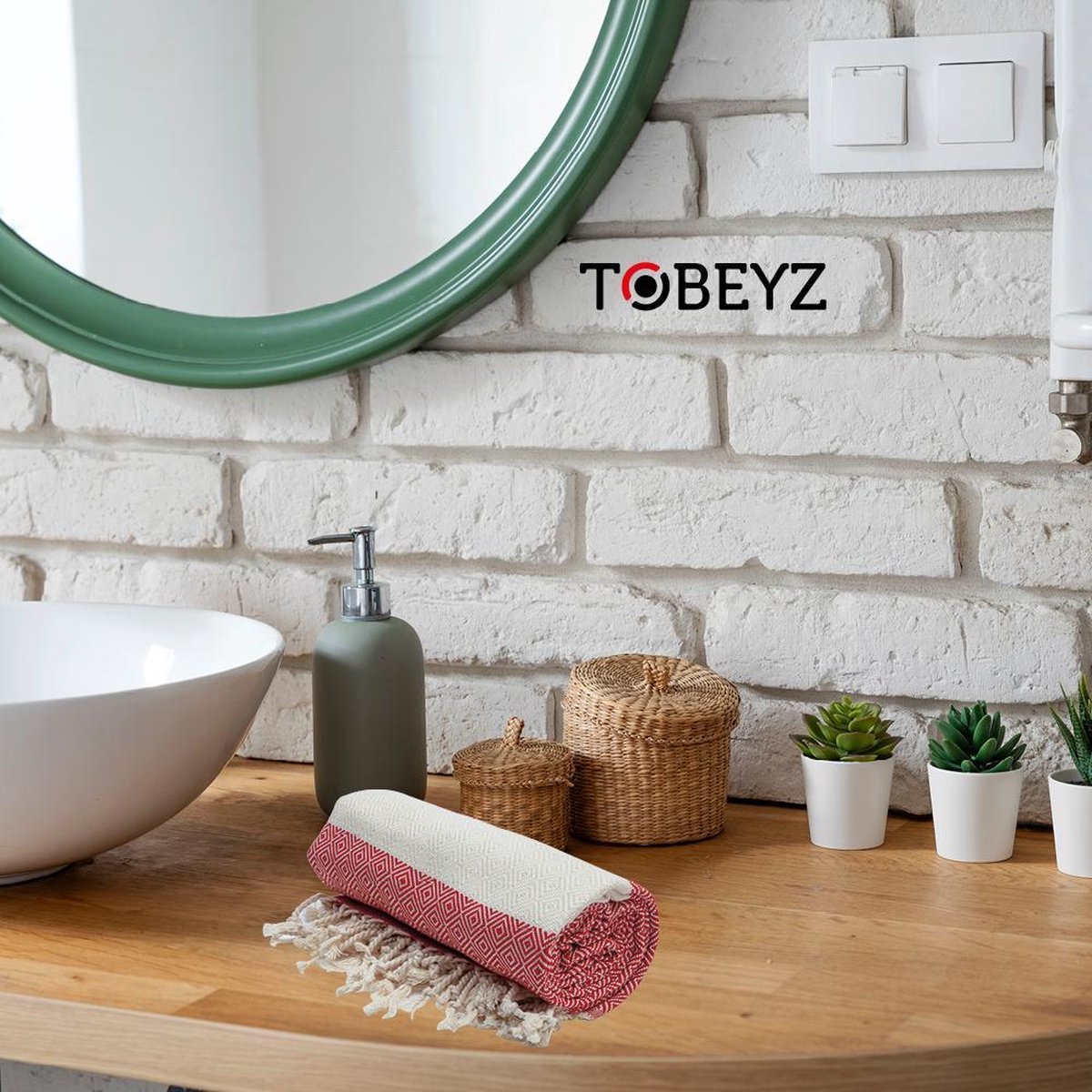 Premium Tobeyz Bordeaux Bath Towel - 100% Cotton 100x180cm Hammam Spa Sauna Towel in Rich Dark Red