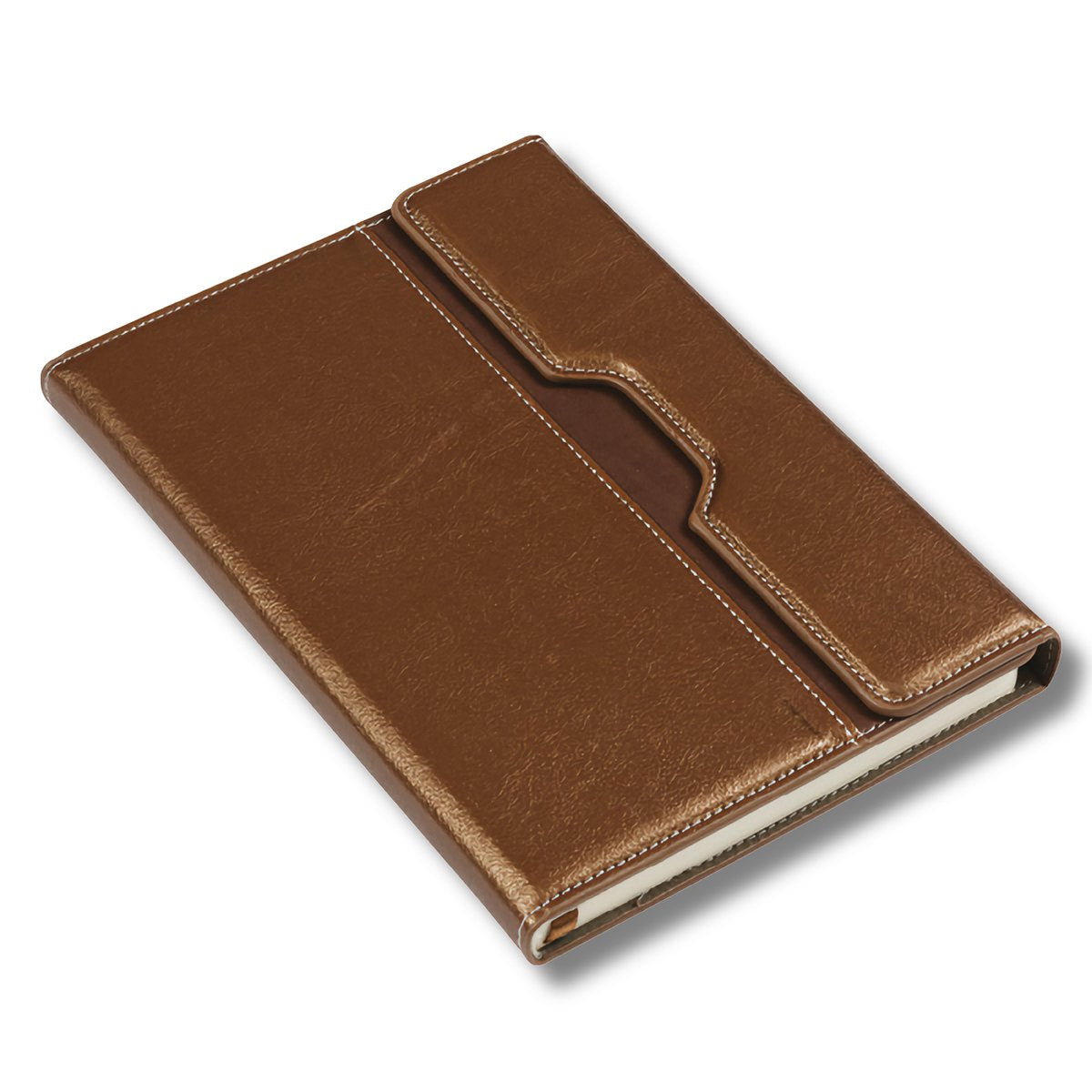 Premium Creative Brown Notebook Agenda - 224 Pages Multifunctional Portable Diary Journal Gift