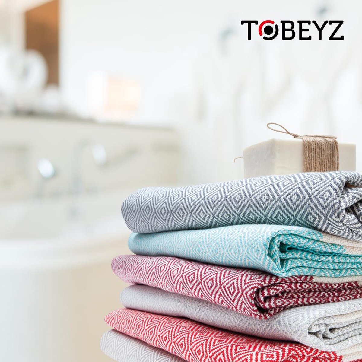 Tobeyz Grey Bath Towel 100 x 180 cm - Premium 100% Cotton Hammam Towel, Multi-Purpose Spa & Sauna Towel for Ultimate Comfort