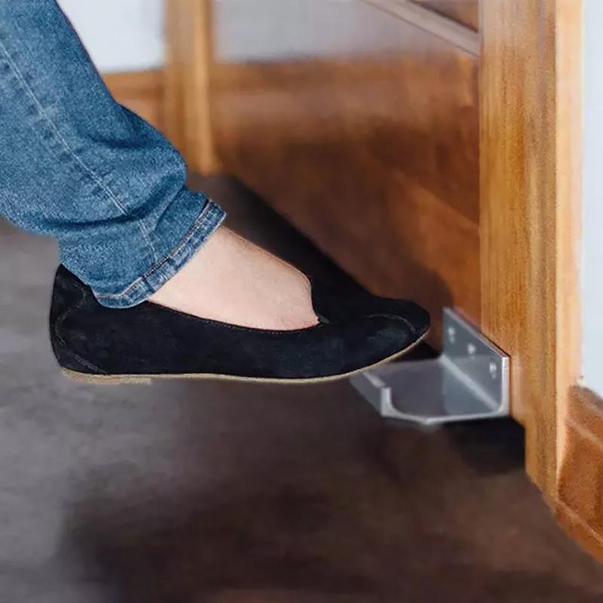 RVS Foot Door Opener Handsfree Door Opener with Foot Pedal No Touch Opener Home or Office