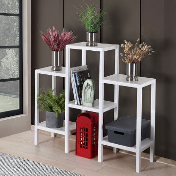 White 6-Tier Storage Rack - Small Space Bathroom Kitchen Organizer