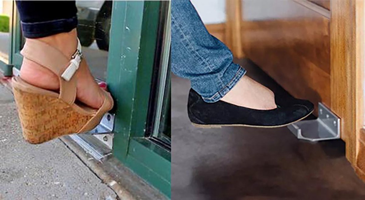 RVS Foot Door Opener Handsfree Door Opener with Foot Pedal No Touch Opener Home or Office