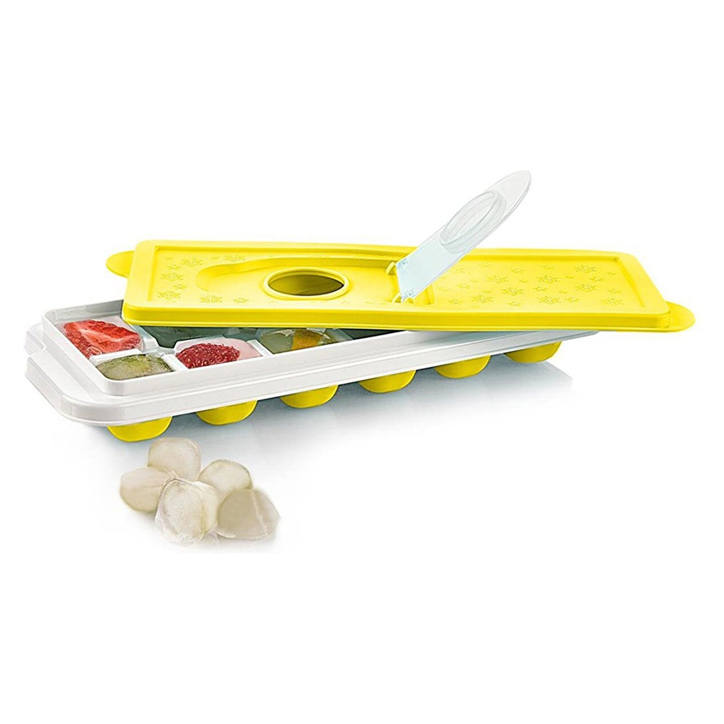 3x Ice Cube Trays Set with Lid - 3 Colors Silicone Ice Maker