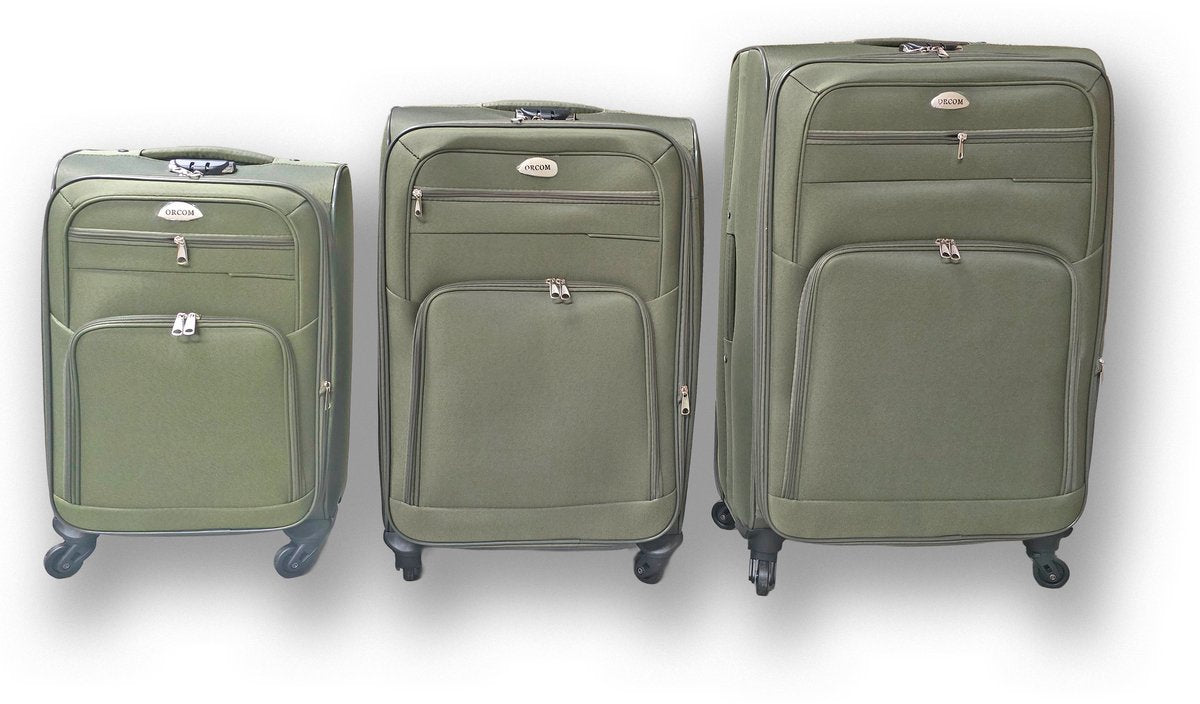 Tobeyz 3-Piece Luggage Set - Dark Grey Smoked Finish - 4-Wheel Spinner Hard Shell ABS Trolley - Lightweight Travel Suitcases with TSA Lock for Modern Travelers