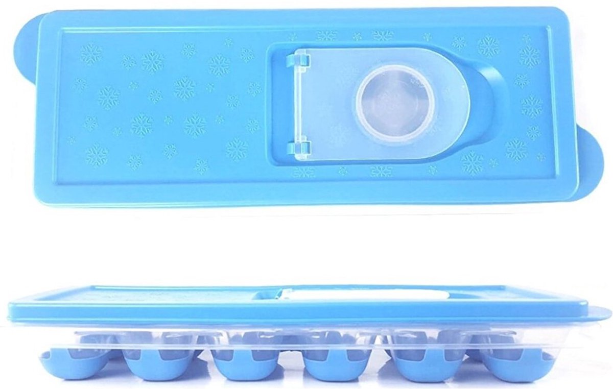 Premium 3-Pack Gondol Silicone Ice Cube Tray Set - Multi-Color Ice Makers with Lids