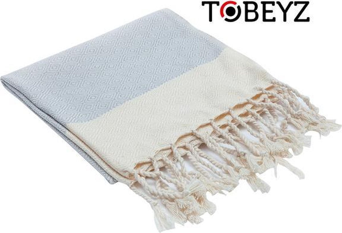 Tobeyz Premium Cotton Towel in Beige - 100% Pure Cotton Hamamdoek with Quick-Dry Technology, Lightweight Design for Complete Bath & Travel Solutions