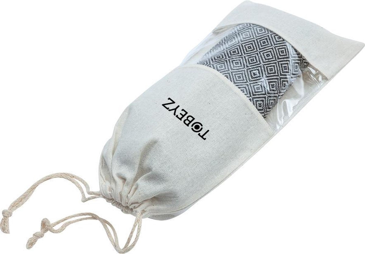 3 Pieces TOBEYZ Black Towels - 100% Cotton 50x100cm Premium Hamam Spa Sauna Collection