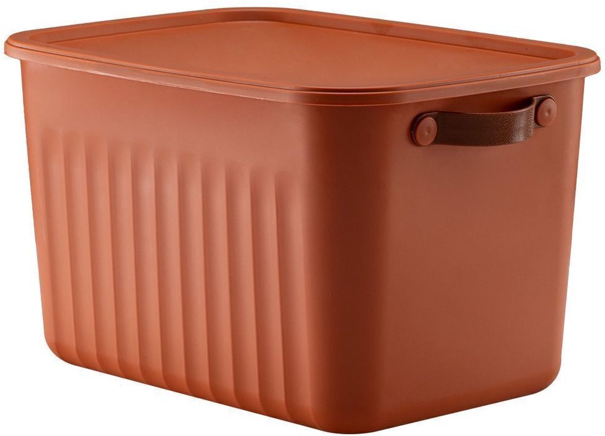 Tobeyz 15L BPA-Free Stackable Storage Bins with Lids - Brick Red 3-Pack