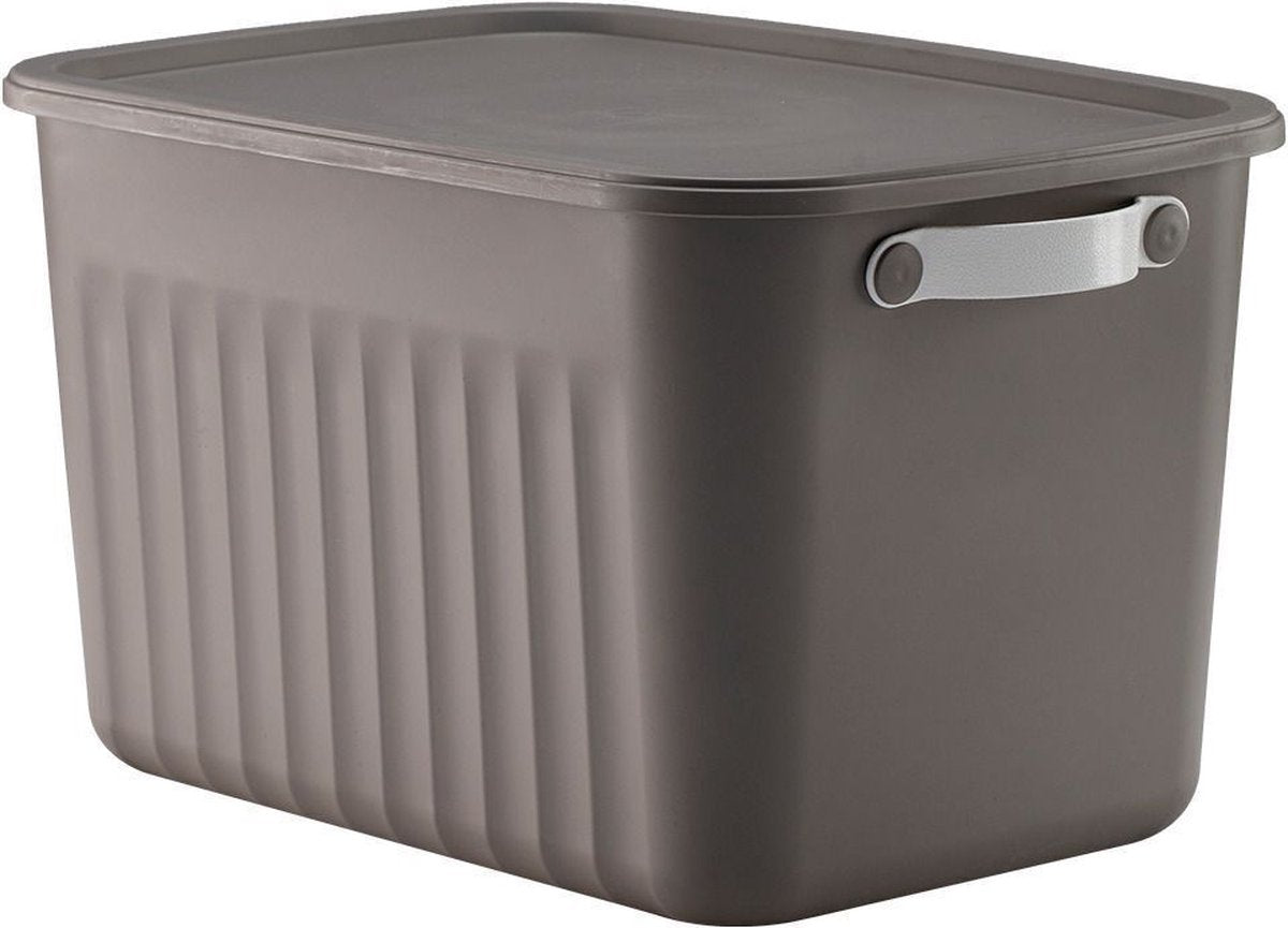 Tobeyz 15L BPA-Free Stackable Storage Bins with Lids - Grey 3-Pack