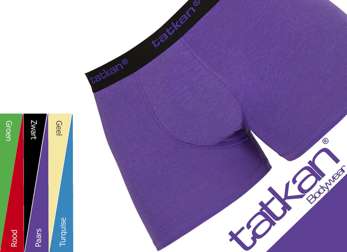 Underwear Men Modal Boxer Shorts Premium Men's Underwear Modal Boxer Shorts Normal Fit Size M 6-Pack Black Purple Red Turquoise Green Yellow