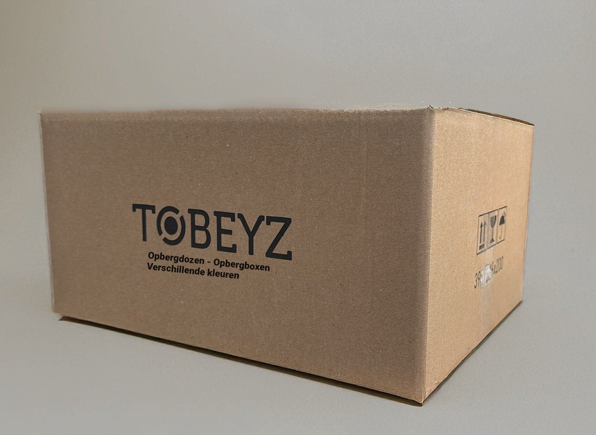 Tobeyz 20L BPA-Free Stackable Storage Bins with Lids - White 3-Pack