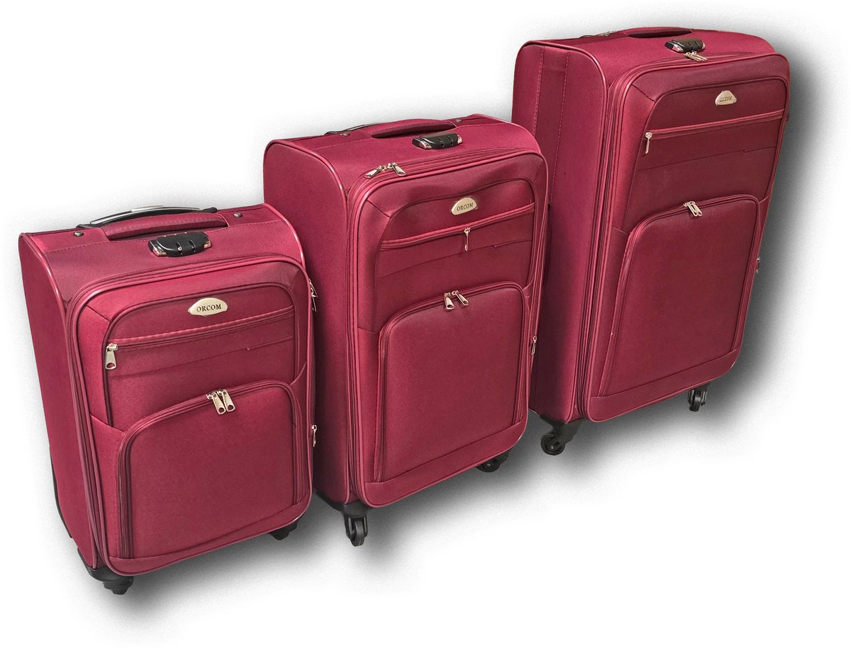 Tobeyz 3-Piece Luggage Set in Pink - Premium ABS Hardshell Collection with 4-Wheel Spinners, Lightweight Design for Complete Travel Solutions