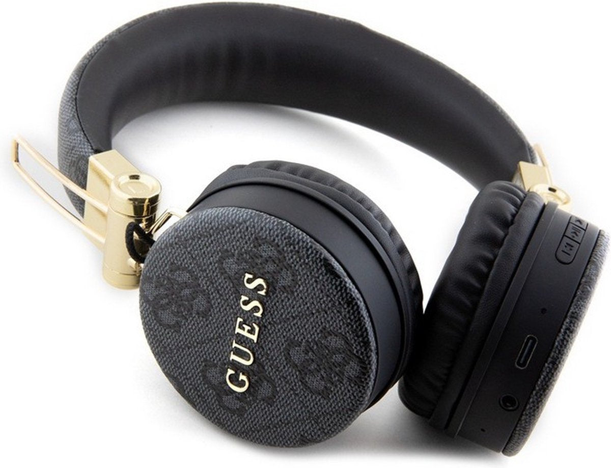Guess 4G Metal Logo Bluetooth Stereo On-Ear Headphones - Premium Wireless Audio with Luxury Design