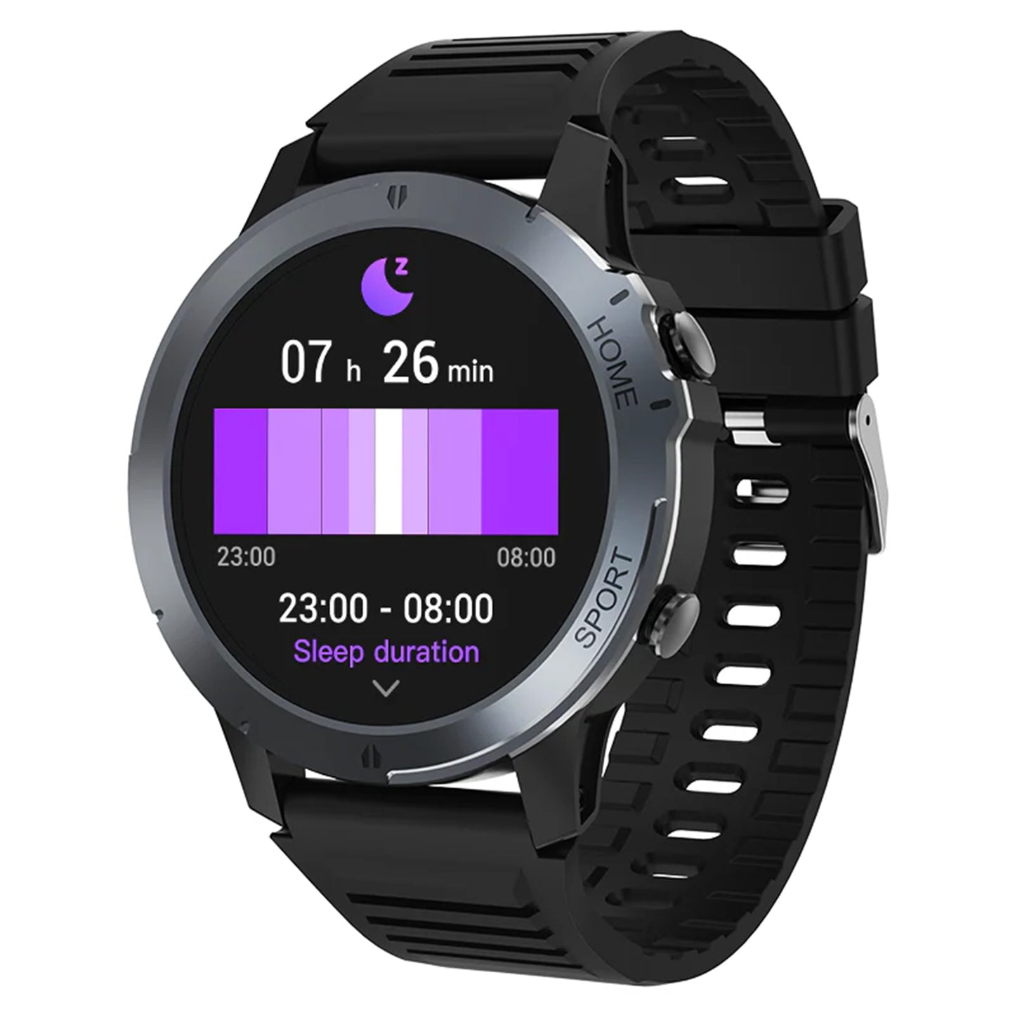 Electrox Smartwatch with Sports Functions - Round Black Fitness Tracker T35