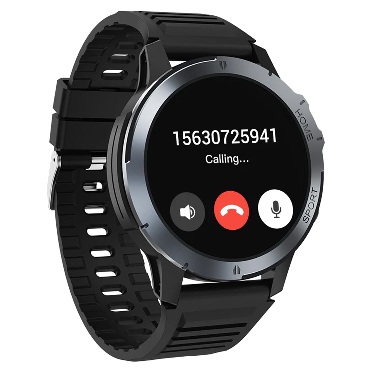 Electrox Smartwatch with Sports Functions - Round Black Fitness Tracker T35