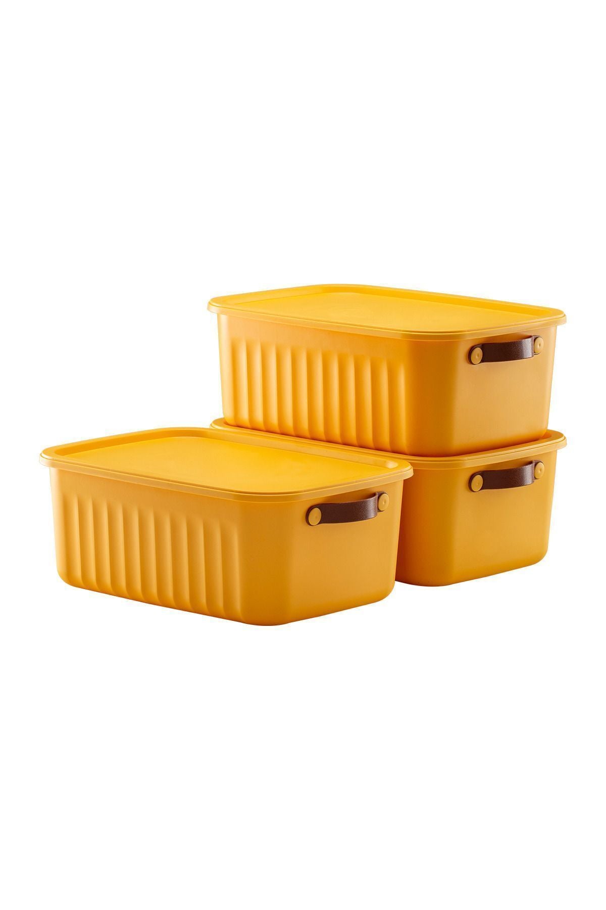 Tobeyz 3-Pack 10L Multi-Purpose Organizer Boxes with Lids - Decorative Storage Containers