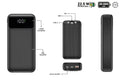 Powerbank van 20.000 mAh met 22,5 W snelladen - draagbare oplader met LCD-scherm