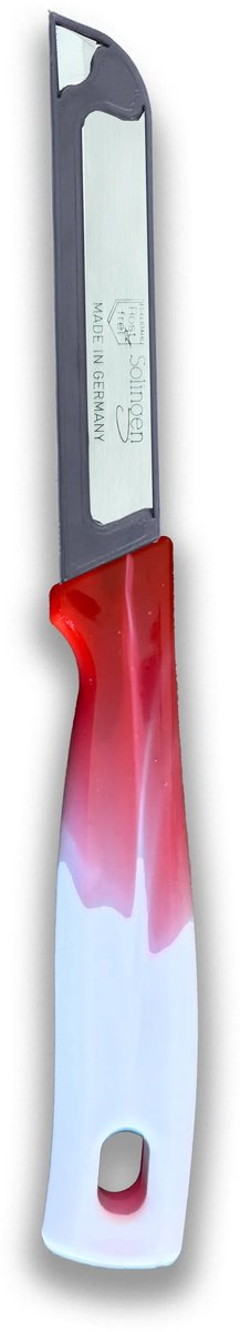 Solingen Serrated Knife Vegetable and Tomato Knife Red 6 Pieces 18.5cm with Blade Cover Ergonomic Handle