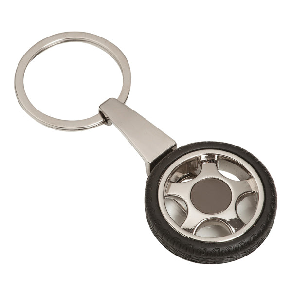 Personalized Tire Keychain β Custom Engraved Car Wheel Keyring