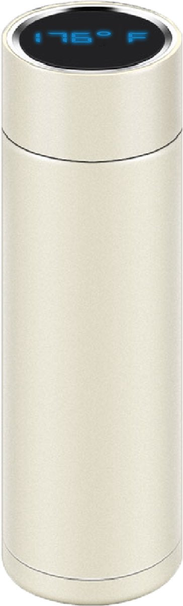 ELECTROX Digital Thermos Bottle with Temperature LCD Display Smart Warm Cold up to 12 Hours 480ml Cream Gift