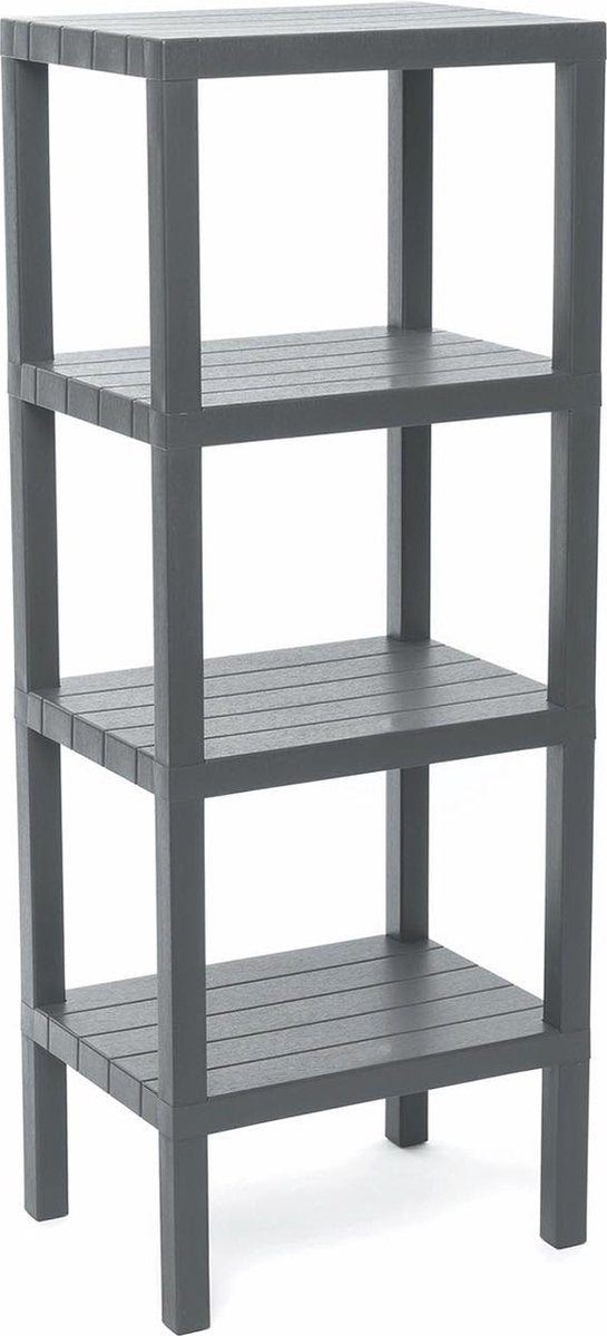 Bathroom Storage Rack Standing 4-Tier Kitchen Storage Rack Standing Grey BPA-Free Multi-Purpose Organization Solution