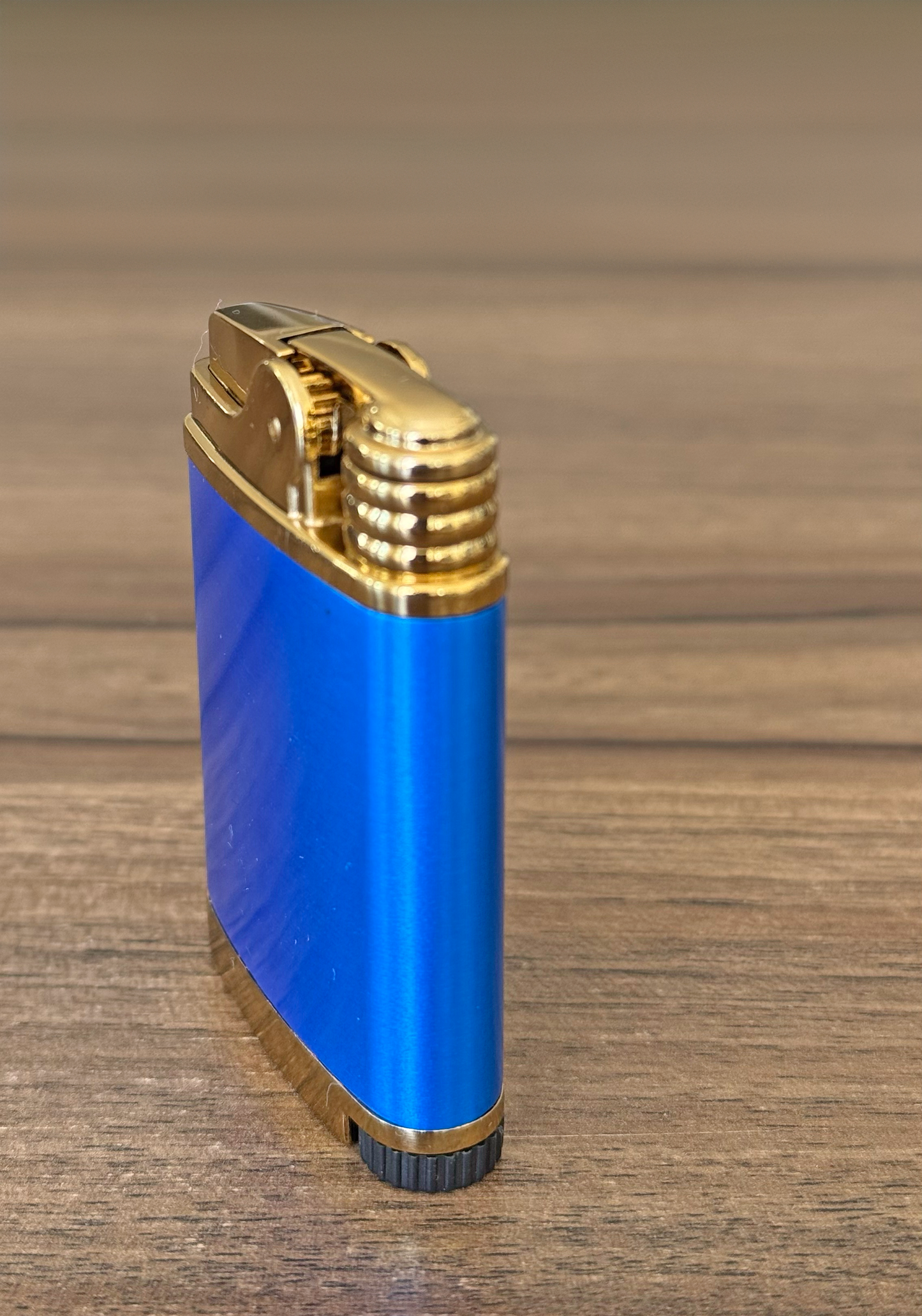 Custom Engraved Butane Lighter - Blue Metal Design 55220