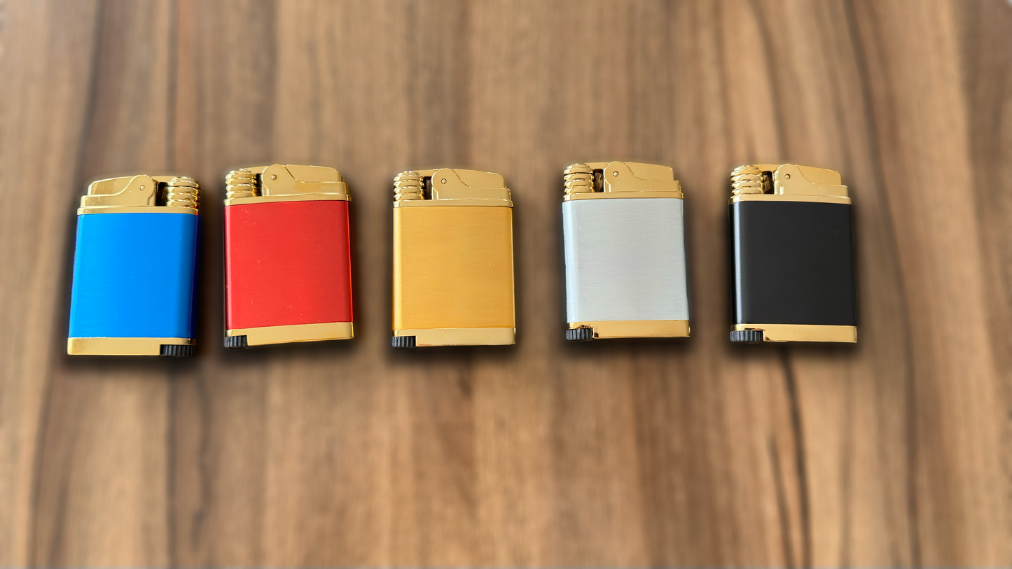 Custom Engraved Butane Lighter - Gold Metal Design 55230