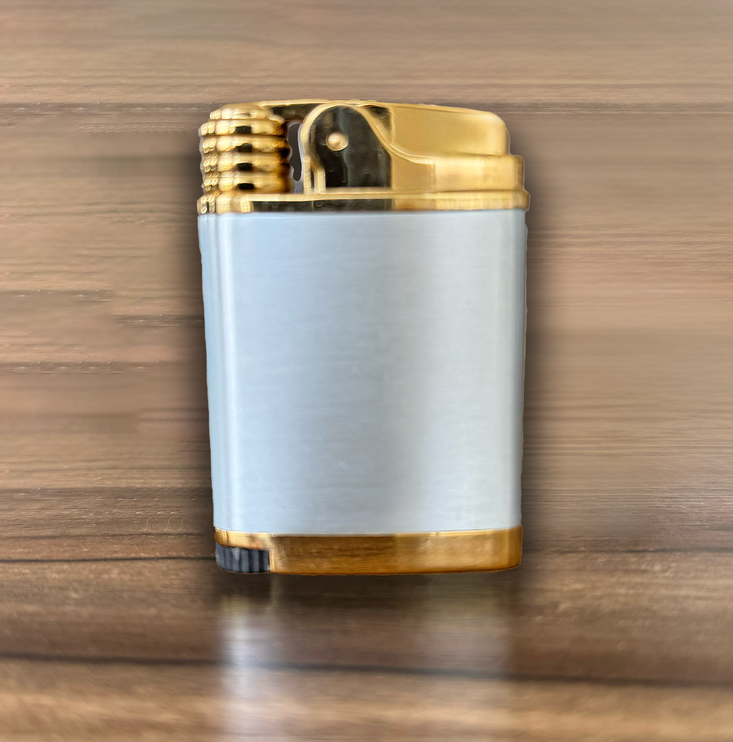 Custom Engraved Butane Lighter - Grey Windproof Metal Design 55240