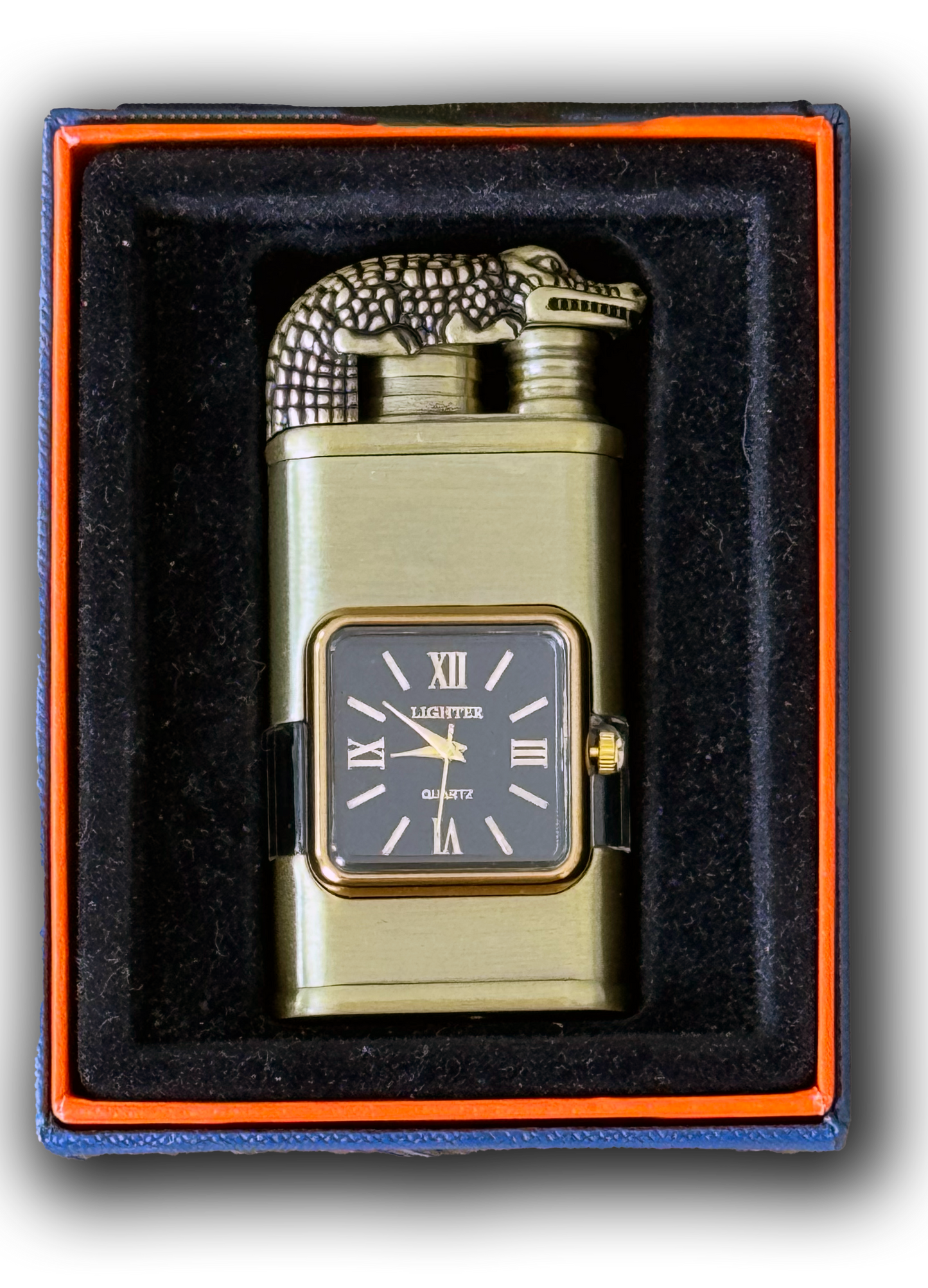 Custom Engraved Butane Lighter - Vintage Watch Bezel Design 55320