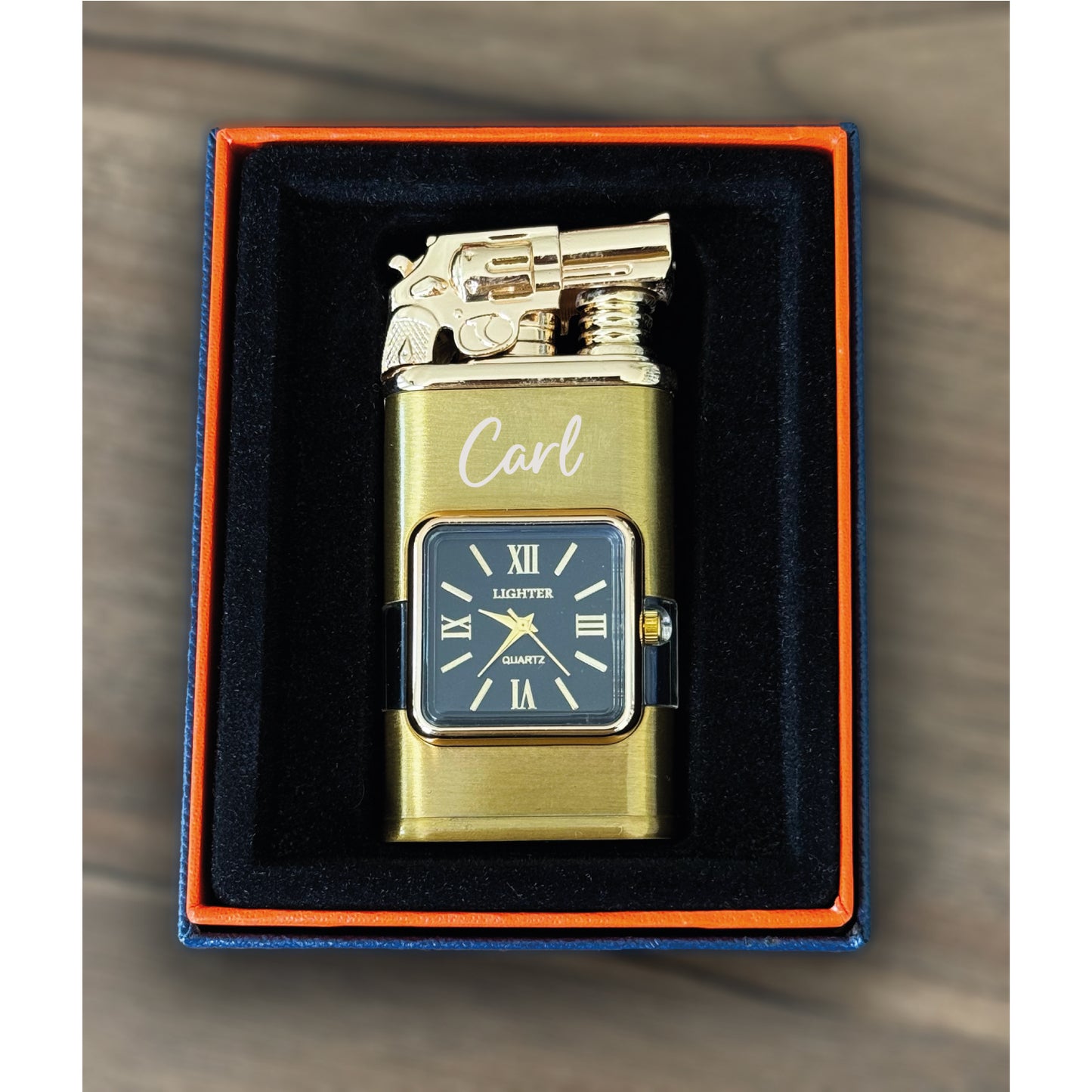 Custom Engraved Butane Lighter - Personalized Metal Watch Design 55340