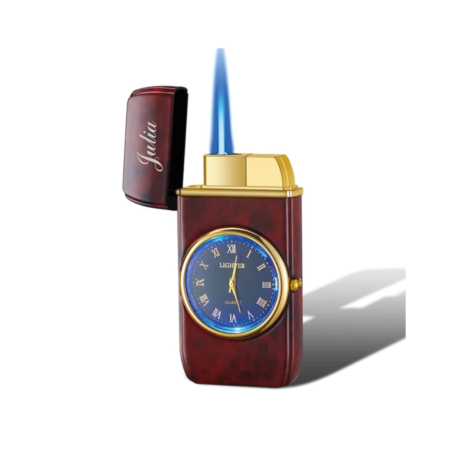 Custom Engraved Butane Lighter - Personalized Metal Watch Design 55350