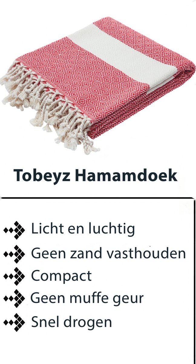 TOBEYZ Red Bath Towel 100 x 180 cm Hamam Towel Spa Towel Sauna Towel Turkish Bath Towel