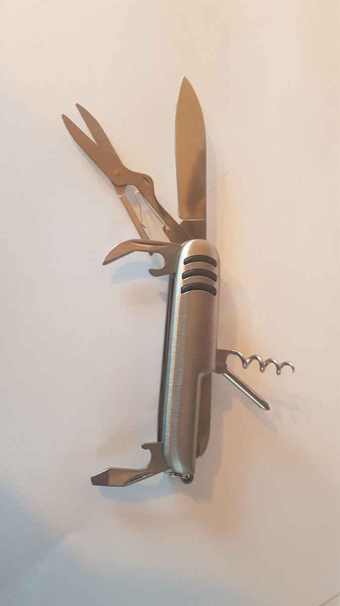 Premium 7-in-1 Multi-Function Pocket Knife - Compact Swiss-Style Folding Tool with Blade, Scissors, Screwdrivers & Essential Utilities for Everyday Carry & Outdoor Adventures