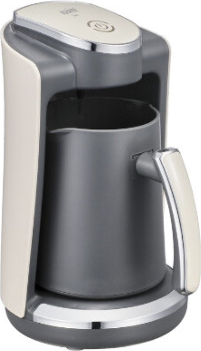Schäfer Electric Turkish Coffee Machine - Cezve Style Coffee Maker, 250ml Capacity, 400W Power, Beige Color, 220-240V Professional Brewing