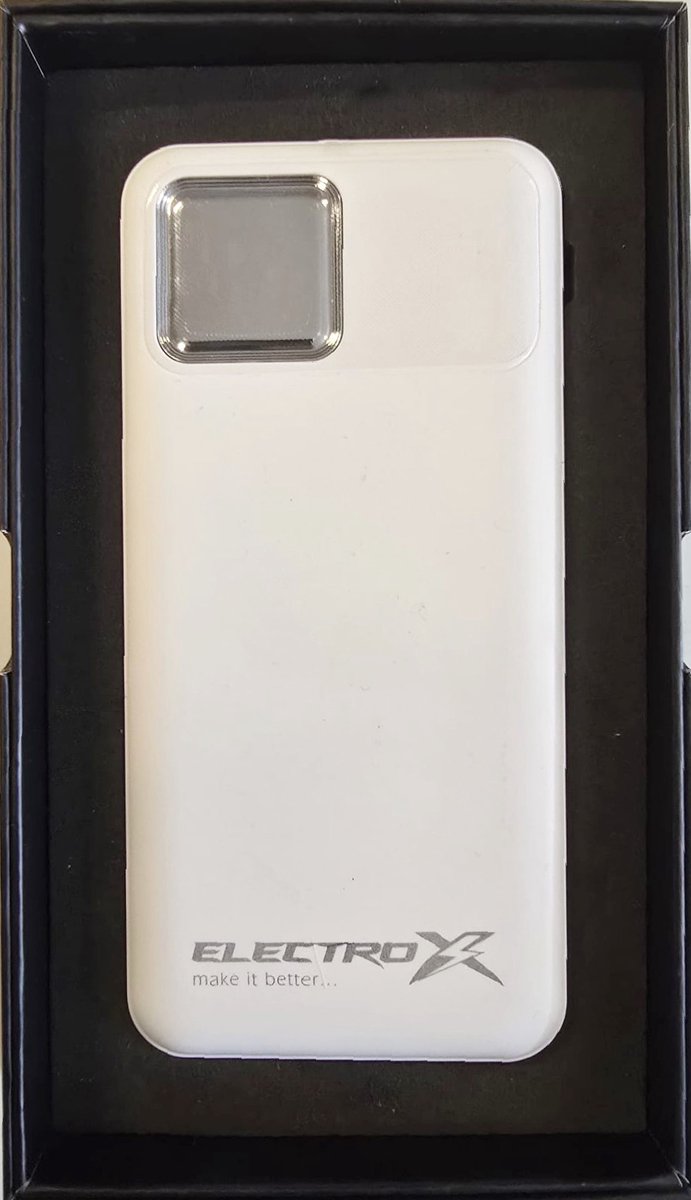 ElectroX Premium Powerbank - 10000 mAh with 22.5W Fast Charging, Universal USB-A & USB-C Ports for Smartphones, Tablets & Gadgets, White Portable Travel Charger